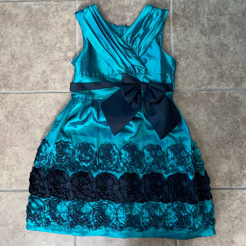Bonnie Jean Girls Emerald Green Formal Dress 14